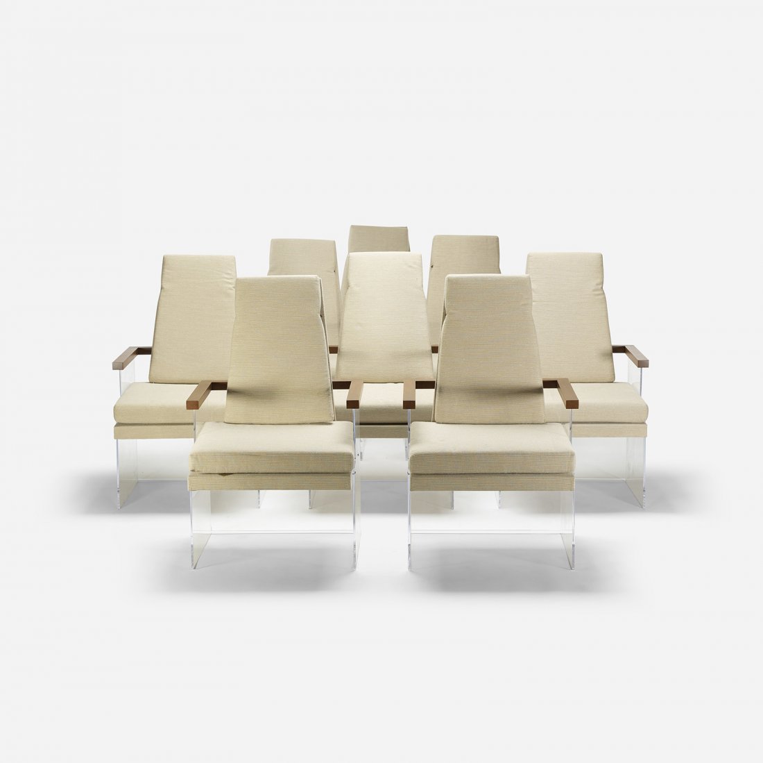 In the manner of Milo Baughmann eight dining chairs (1 of 3)