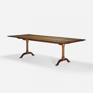 Mark Bennett dining table: Mark Bennett dining table USA, c. 2000 walnut 102 w x 41.25 d x 29.5 h inches