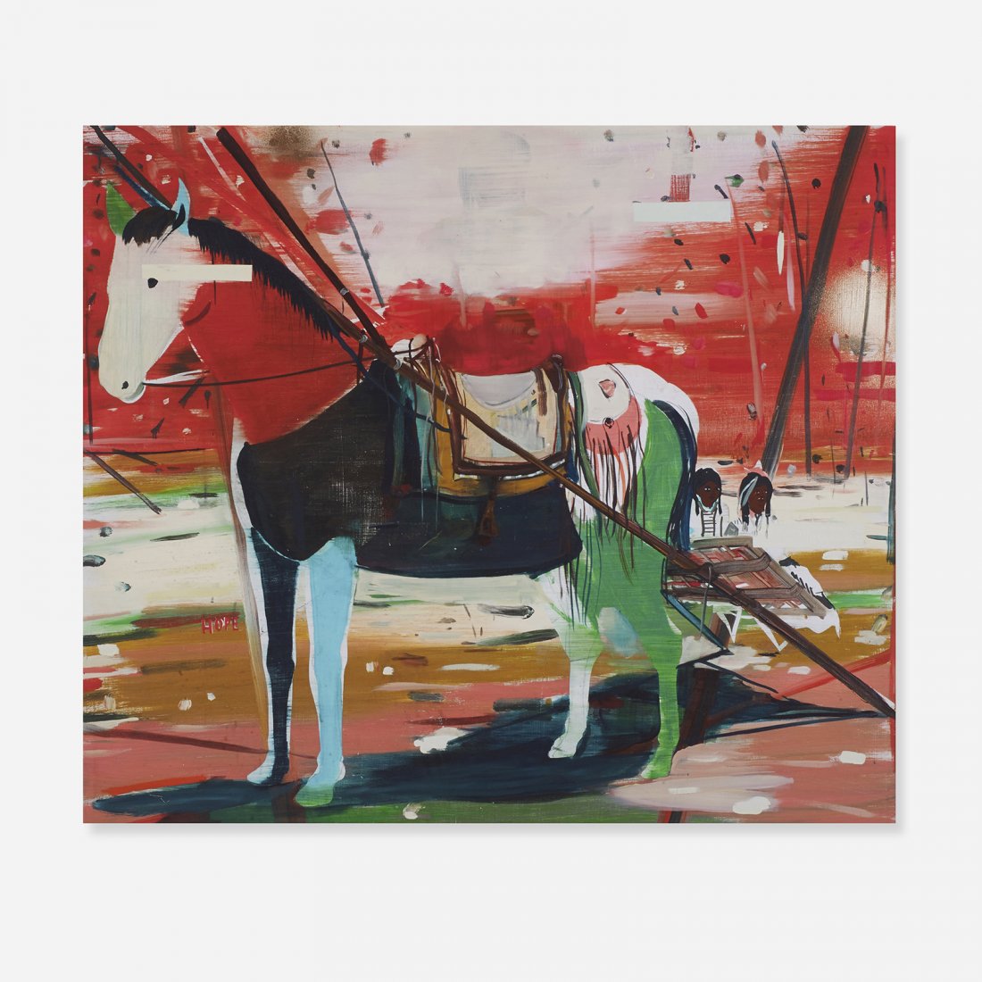 Jules de Balincourt Dismounted: Jules de Balincourt Dismounted France, 2011 archival color print on canvas 26 h x 30 w inches Signed, dated and numbered to reverse 'Jules 2011 14/50'. This work is number 14 from the edition of 50.