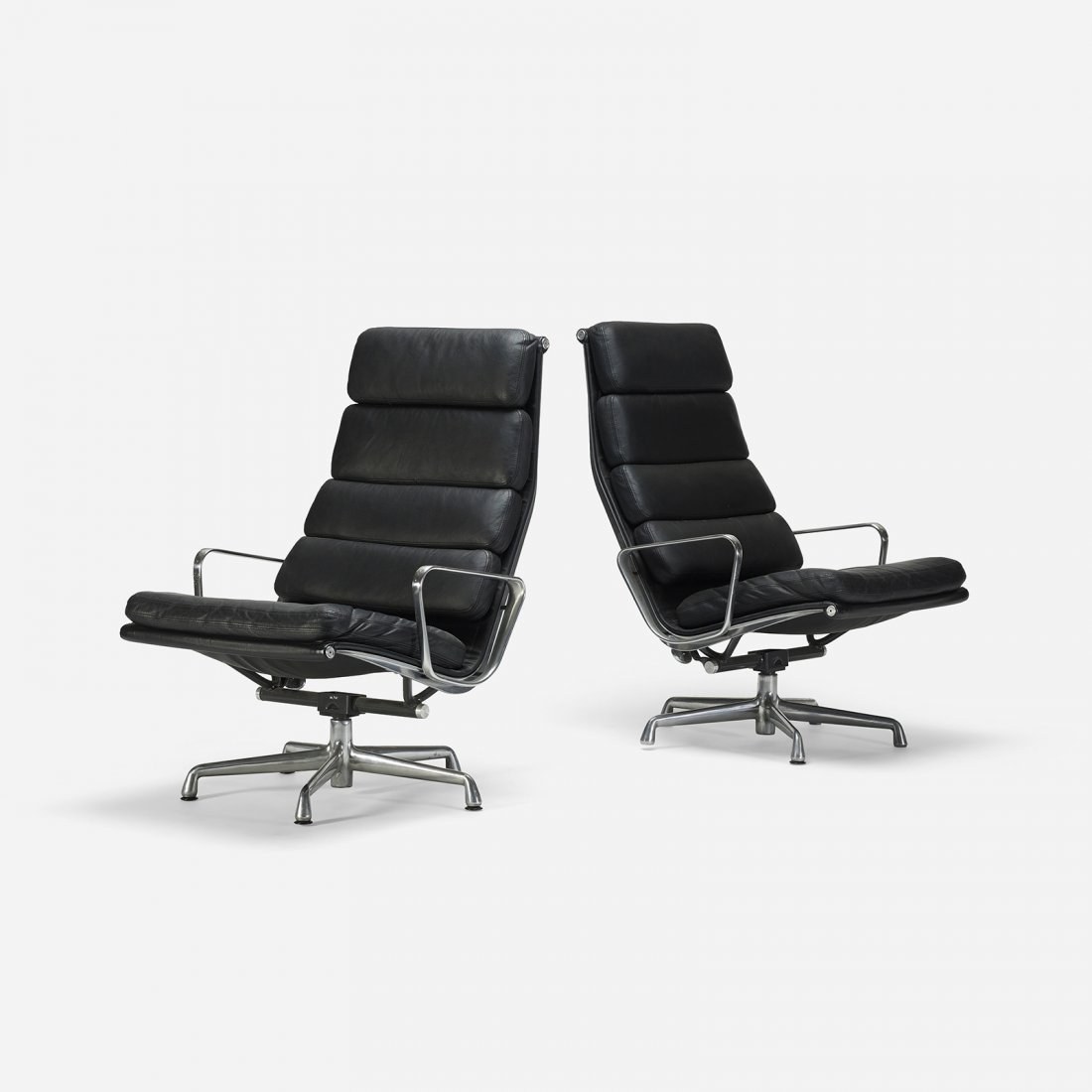 Charles and Ray Eames Soft Pad lounge chairs, pair (1 of 5)