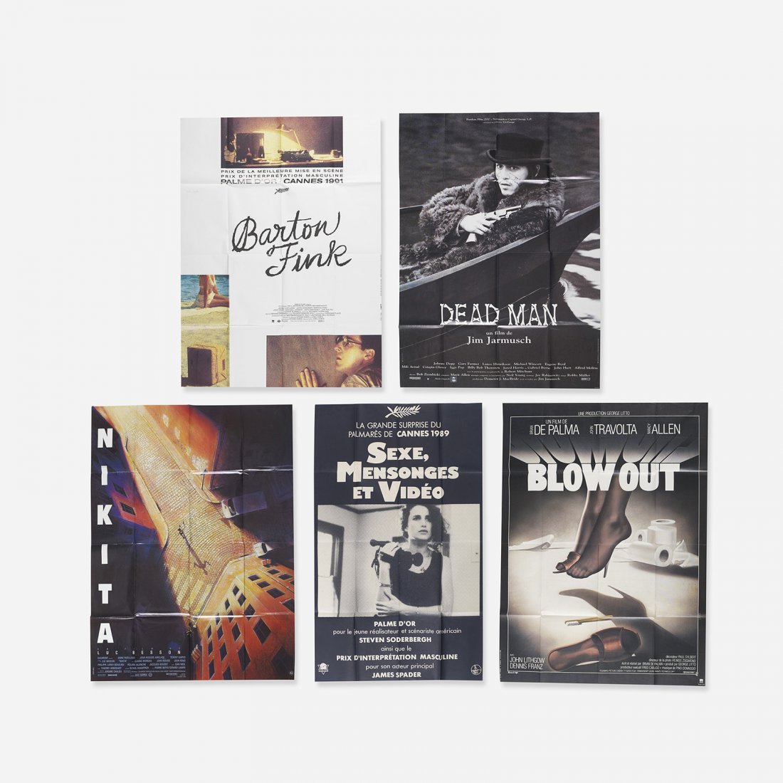 French collection of five vintage movie posters (1 of 1)