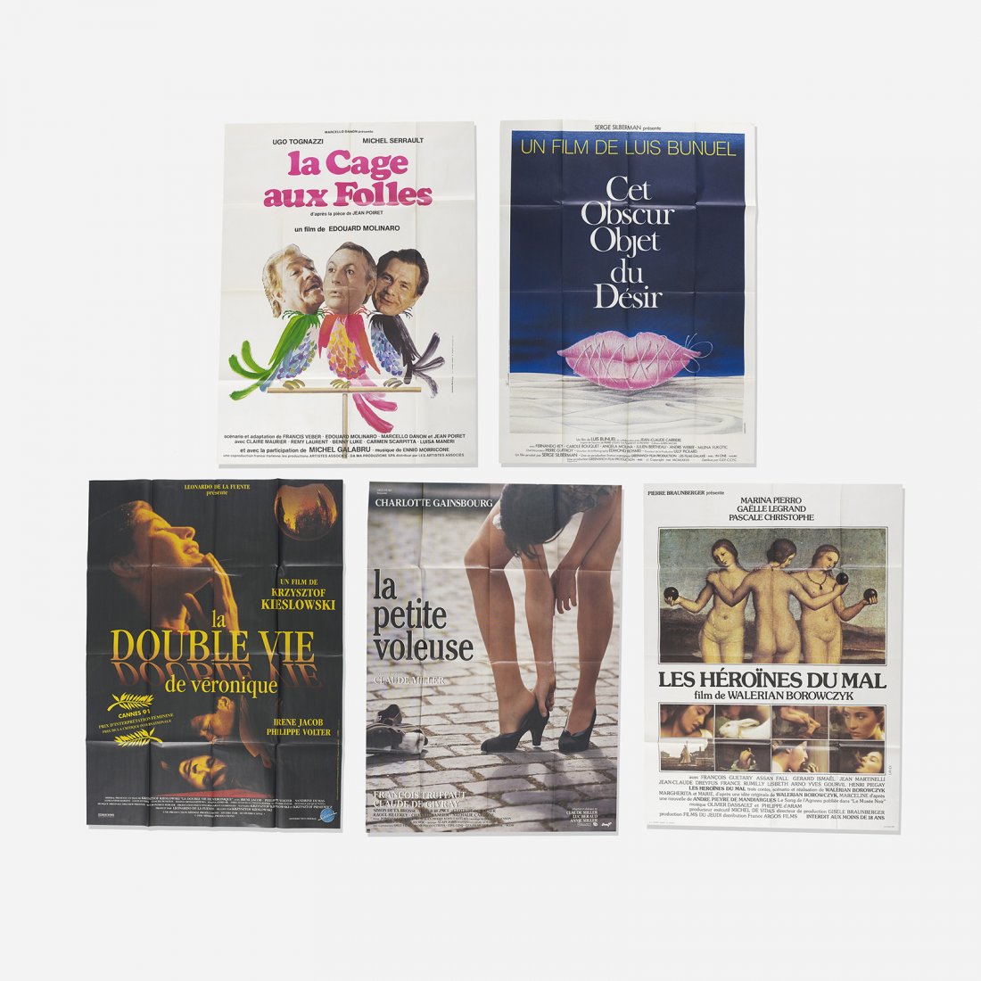 French collection of five vintage movie posters (1 of 1)