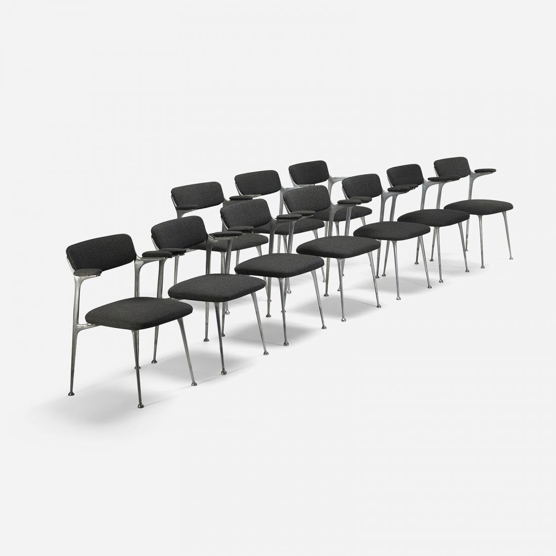 Ernest Race, attribution dining chairs, set of ten (1 of 3)