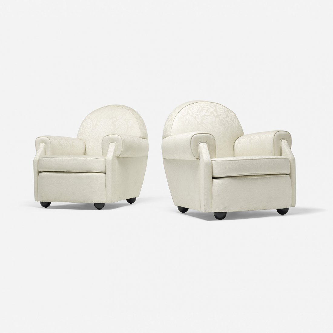 Vittorio Valabrega, attribution club chairs, pair (1 of 2)