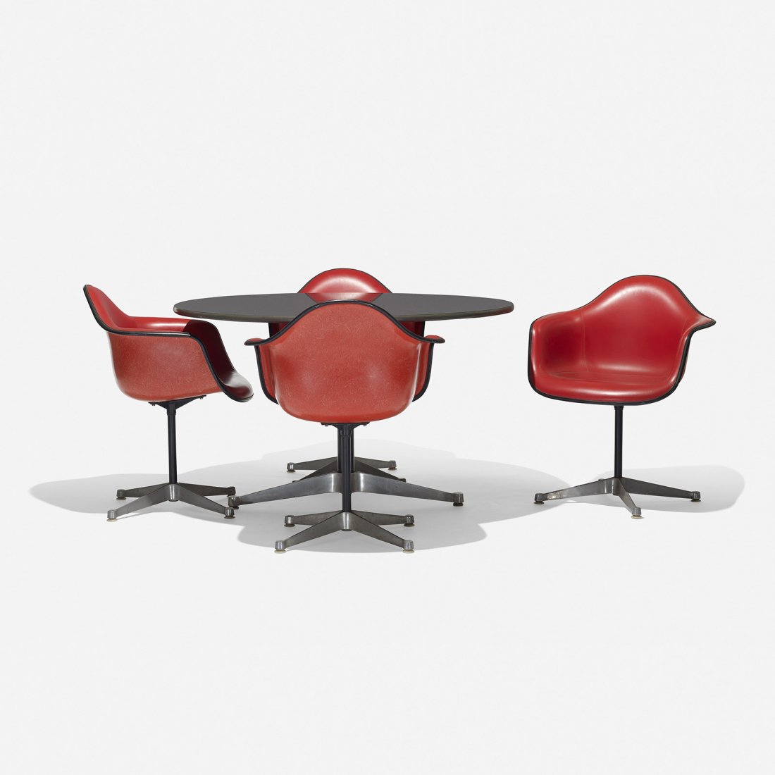 Charles and Ray Eames 650 table and set of 4 PAC-1s (1 of 3)