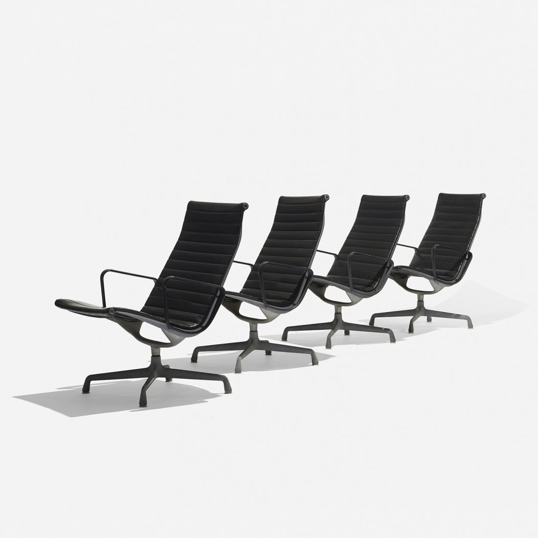 Charles and Ray Eames Aluminum Group chairs, set of 4 (1 of 3)