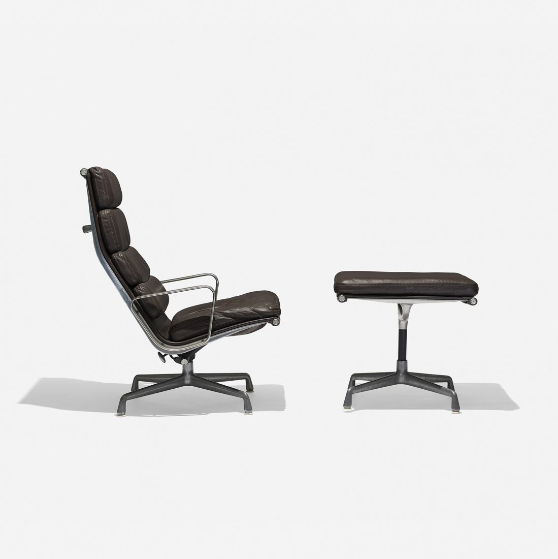 Charles and Ray Eames Soft Pad lounge chair and ottoman (1 of 3)