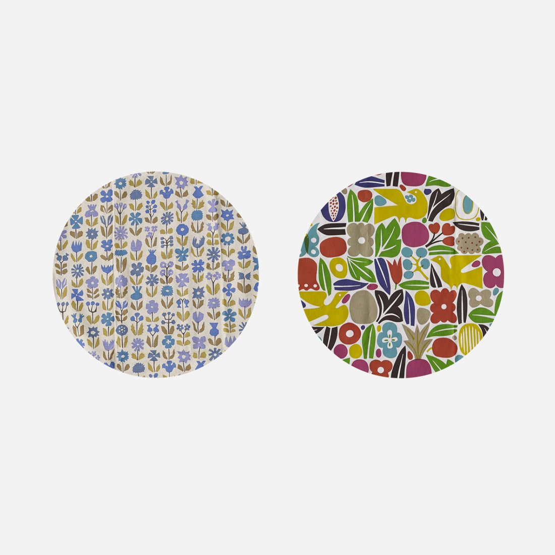 Alexander Girard April and Eden fabrics: Alexander Girard April and Eden fabrics Herman Miller USA, 1960/1966 printed linen and cotton 50.5 w x 105 l inches April measures: 51 w x 88 l inches. Provenance: Susan Ward, Lexington, MA
