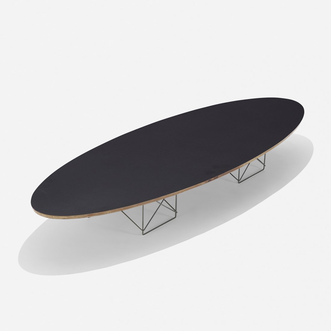 Charles and Ray Eames ETR: Charles and Ray Eames ETR Herman Miller USA, 1951 laminate over plywood, zinc-plated steel 88.5 w x 28.5 d x 10 h inches Literature: Eames Design: The Work of the Office of Charles and Ray Eames, Neuh