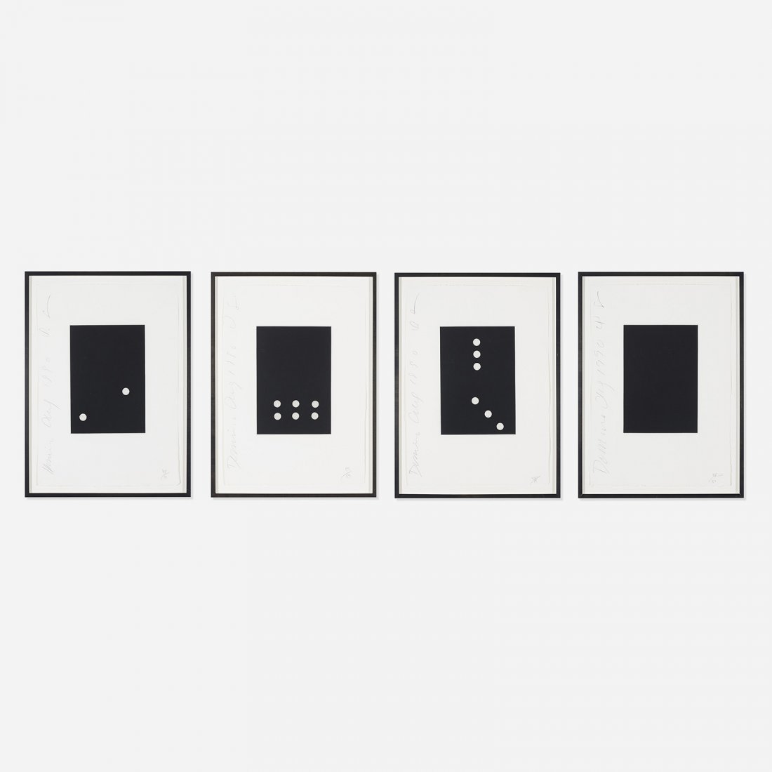 Donald Sultan Untitled (four works, Dominoes Portfolio) (1 of 1)
