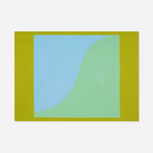 Oli Sihvonen Green and Blue Fenestra No. 5: Oli Sihvonen Green and Blue Fenestra No. 5 USA, 1961 acrylic on canvas 46.25 h x 64 w inches Signed to lower left 'Sihvonen'. Provenance: Gertrude Kasle Gallery, Detroit | Private collection