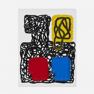 Jonathan Lasker Simple Division: Jonathan Lasker Simple Division USA, 2008 oil on canvas 16 h x 11.75 w inches Signed and dated to verso 'J. Lasker 2008'. Provenance: Alain Noirhomme Gallery, Brussels | Galleria II Cerchio, Milan | I