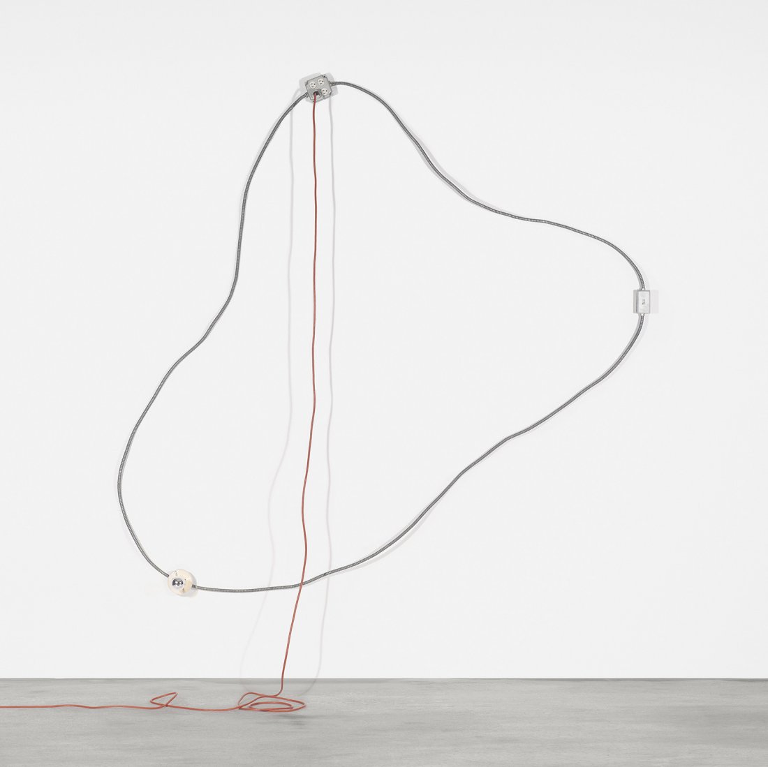 Matthew McCaslin Clock: Matthew McCaslin Clock USA, 1991 steel, ceramic 91 h x 93 w inches Provenance: Leonard Rosenberg, New York