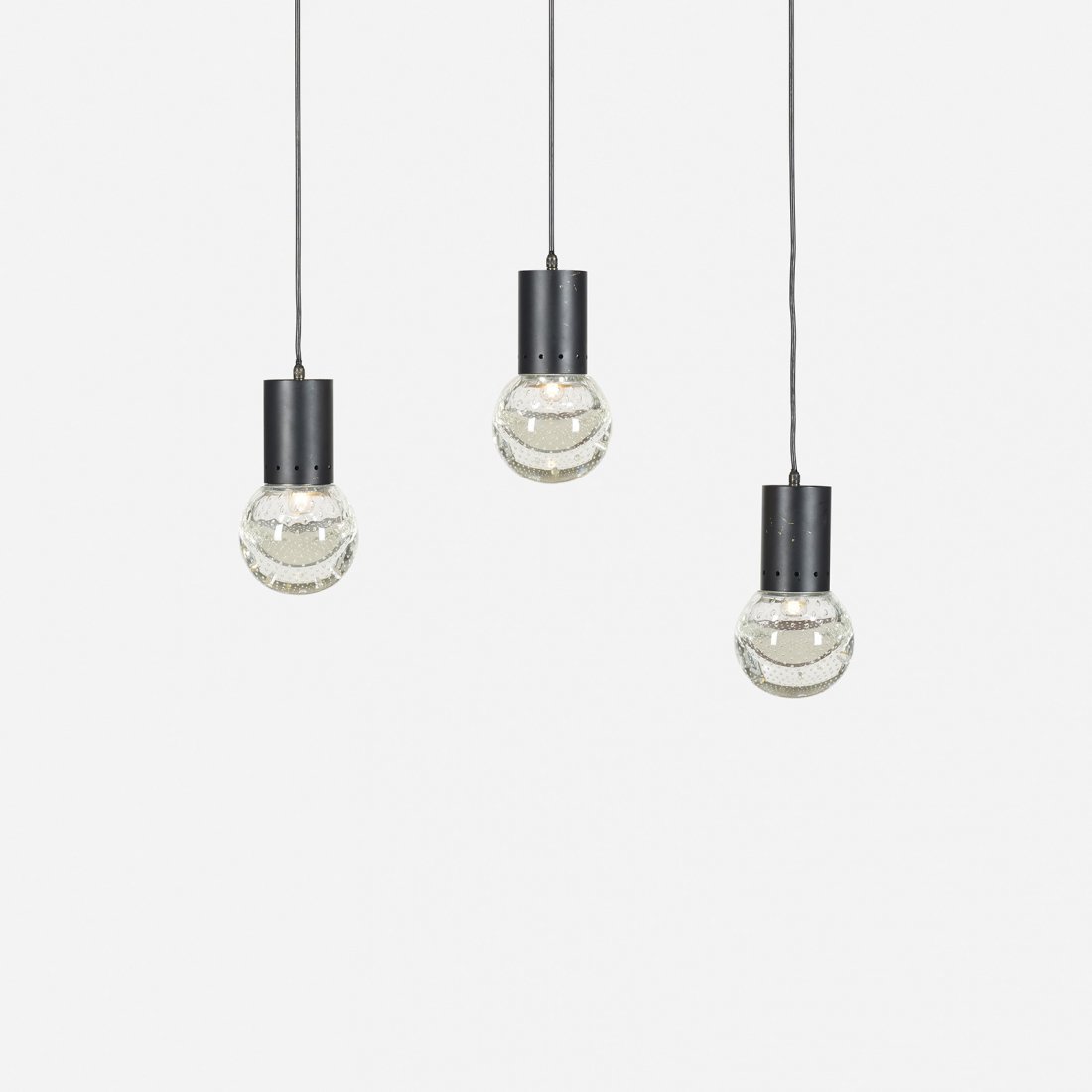 Gino Sarfatti Pendants, set of three (1 of 2)