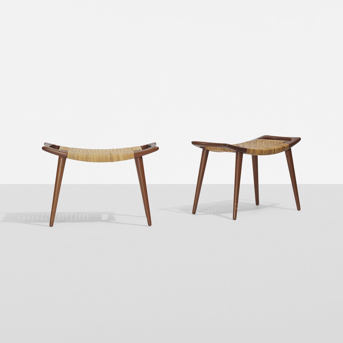 Hans Wegner stools model JH539, pair (1 of 4)