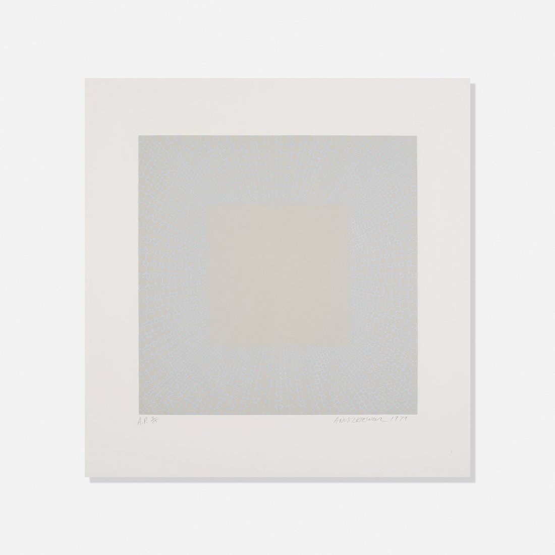 Richard Anuszkiewicz Untitled: Richard Anuszkiewicz Untitled USA, 1979 etching with aquatint on paper 31 h x 30 w inches Signed, dated and numbered to lower margin 'A.P. 3/15 Anuszkiewicz 1979'. This work is number 3 of 5 artist's