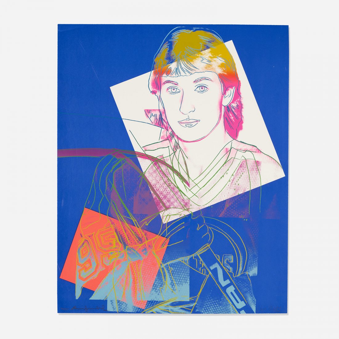 Andy Warhol Wayne Gretzky #99: Andy Warhol Wayne Gretzky #99 USA, 1984 screenprint on Lenox Museum Board 40 h x 32 w inches Signed and numbered to lower left 'Andy Warhol'. This work is from the edition of 300 printed by Rupert Jan