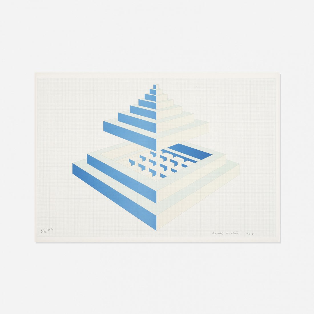 Derek Boshier No. 4 (from a series of six prints): Derek Boshier No. 4 (from a series of six prints) United Kingdom, 1969 screenprint on paper 26.75 h x 39 w inches Signed, dated and numbered to lower edge '30/75 No. A Derek Boshier 1969'. This work i