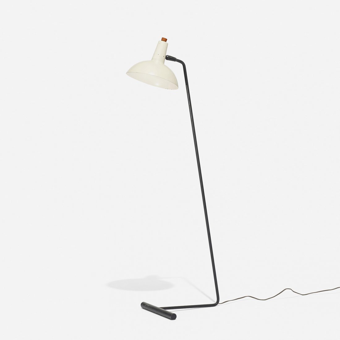 Harry Gitlin floor lamp, model F9: Harry Gitlin floor lamp, model F9 Middletown Mfg. Co. USA, 1951 enameled aluminum, enameled steel, Bakelite 12 w x 16 d x 48 h inches Literature: Modern Furnishings for the Home, vol. 2, Hennessey, pg