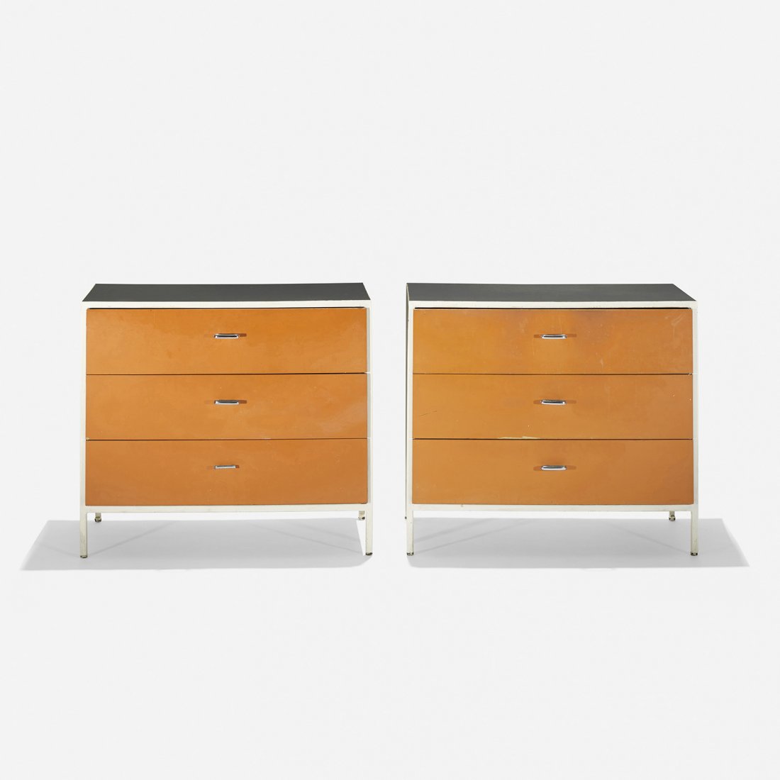 George Nelson & Associates Steelframe cabinets, pair (1 of 3)