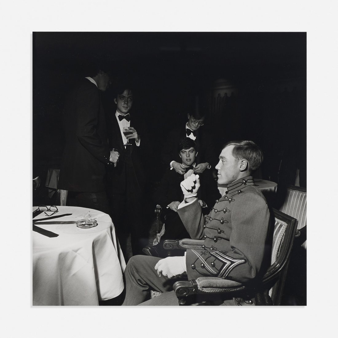 Larry Fink Hungarian Ball, New York 1978: Larry Fink Hungarian Ball, New York 1978 USA, 1978 gelatin silver print 14.25 h x 14.25 w inches Signed, titled and dated to verso 'Larry Fink Hungarian Ball NYC 1978'.