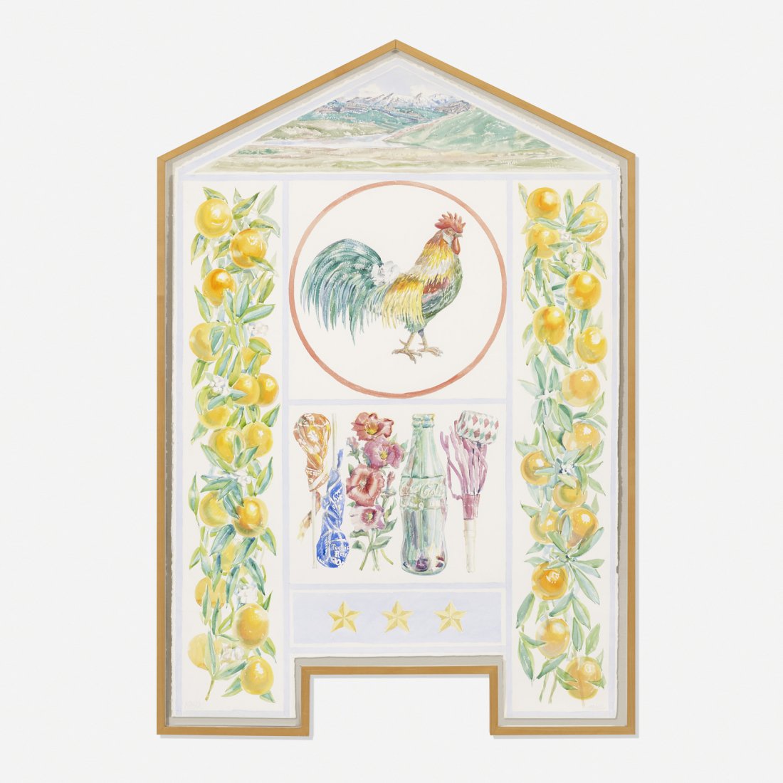 Don Nice, American Totem: Don Nice American Totem USA, 1980pencil and watercolor on paper60 h x 40 w in (152 x 102 cm) Signed and dated to lower edge: [Nice 1980].