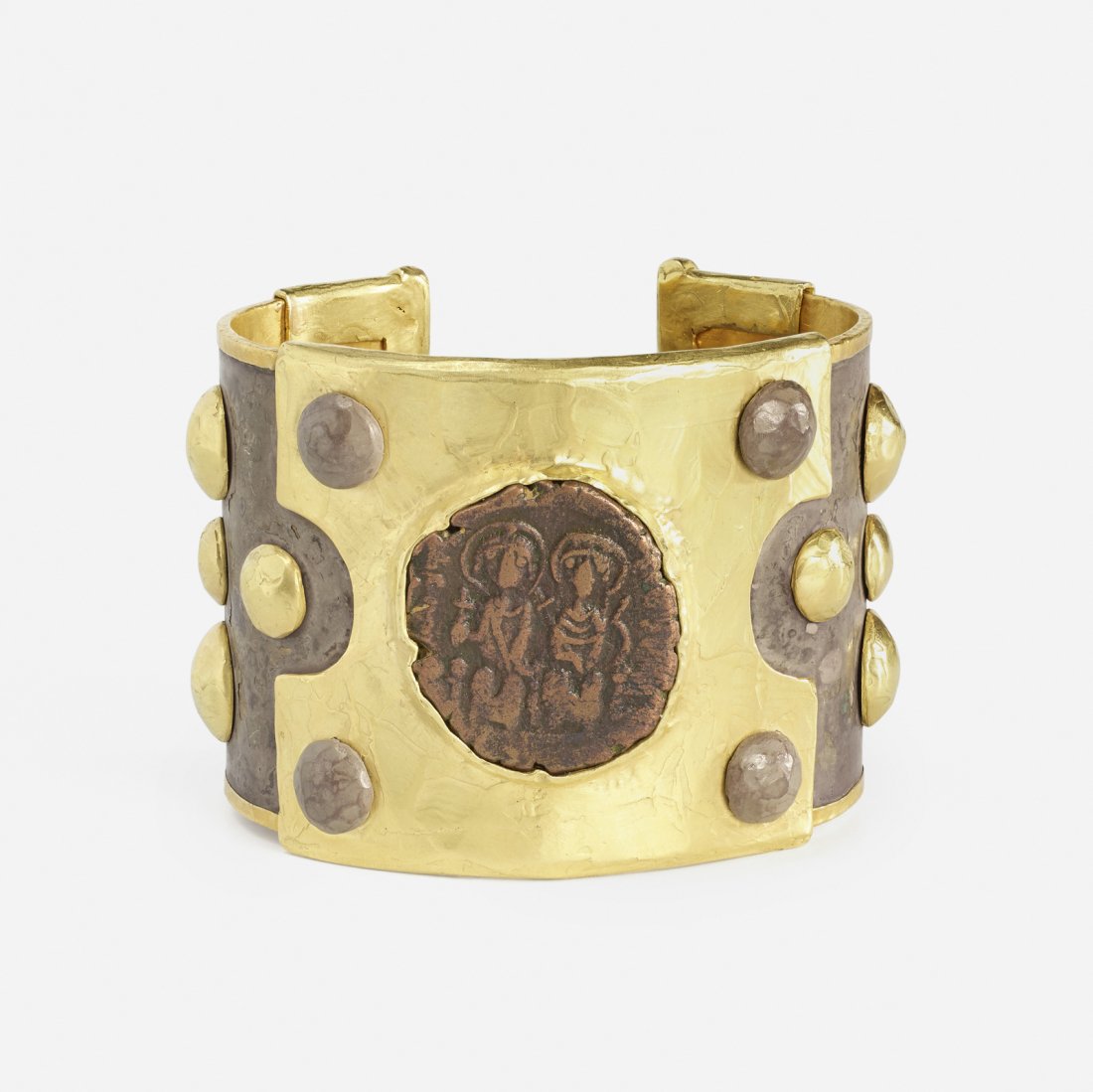 A gold and silver Byzantine coin cuff (1 of 2)