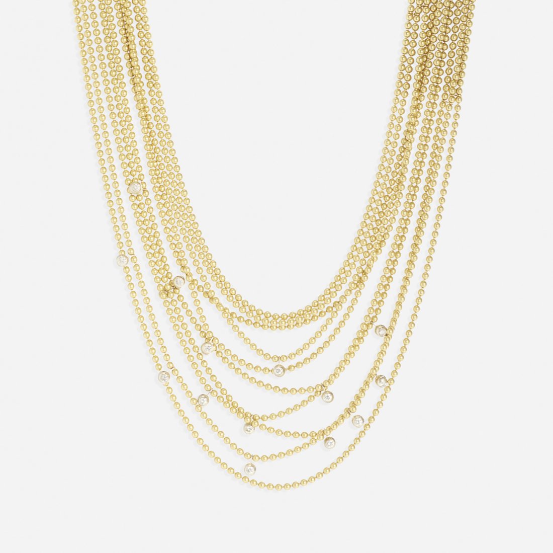 Cartier, A gold and diamond Draperie necklace (1 of 1)