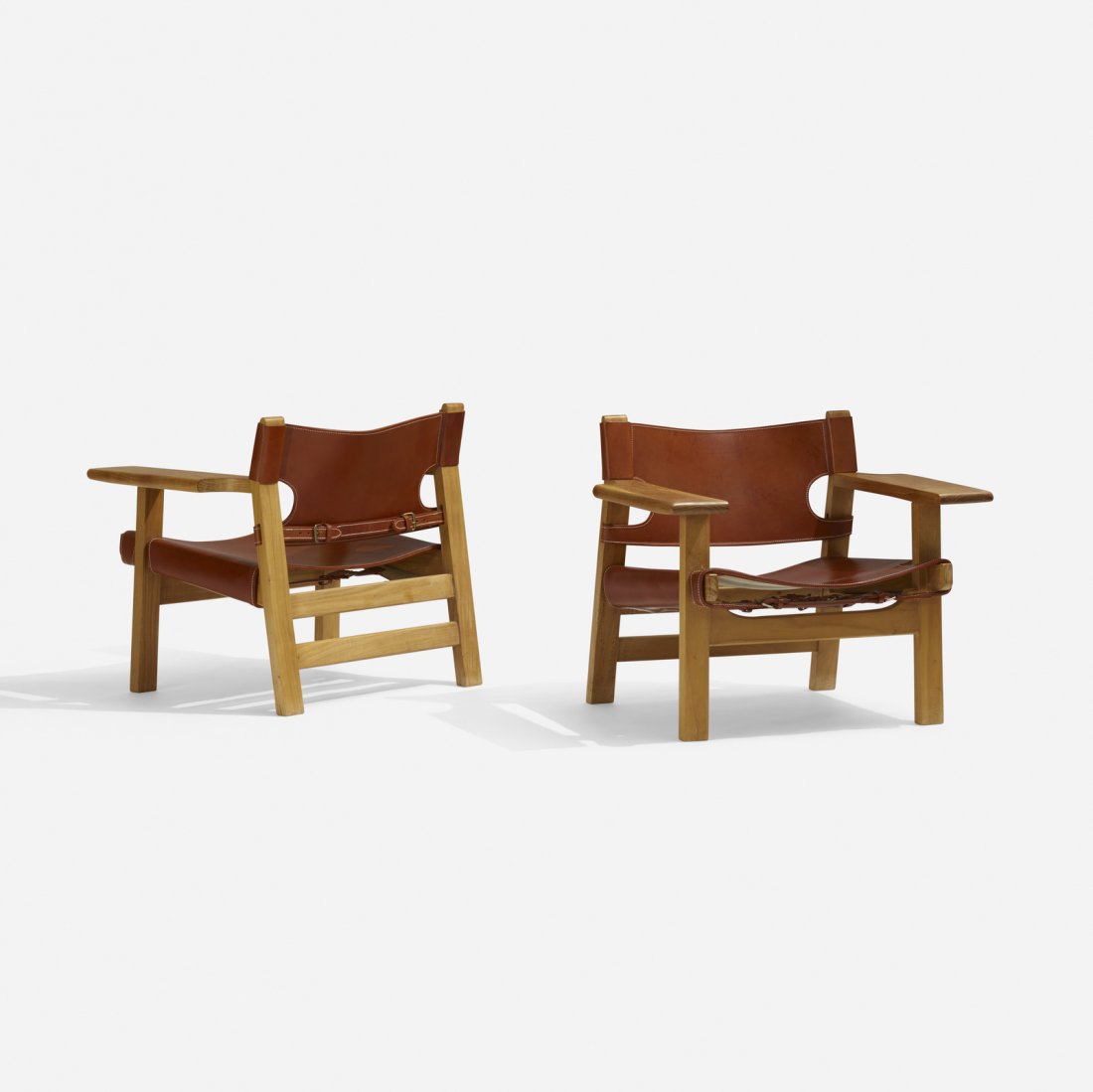 Borge Mogensen, Spanish chairs, pair (1 of 3)