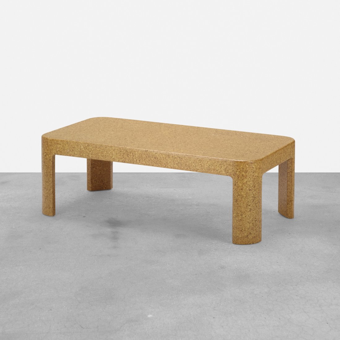 Samuel Marx, coffee table from the Morton D. May House: Samuel Marx coffee table from the Morton D. May House USA, 1940lacquered cork45.25 w x 24 d x 17.25 h in (115 x 61 x 44 cm) Provenance: Morton D. May, Ladue, MO | David B. Li