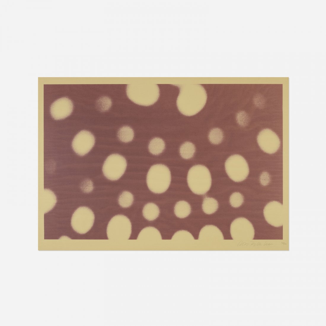 Ross Bleckner, Untitled: Ross Bleckner Untitled c. 1990blueprint on paper26 h x 40.25 w in (66 x 102 cm) Sheet measures: 29.75 h x 43 w inches. Signed and numbered to lower edge 'Ross Bleckner 98/100'. This work is num