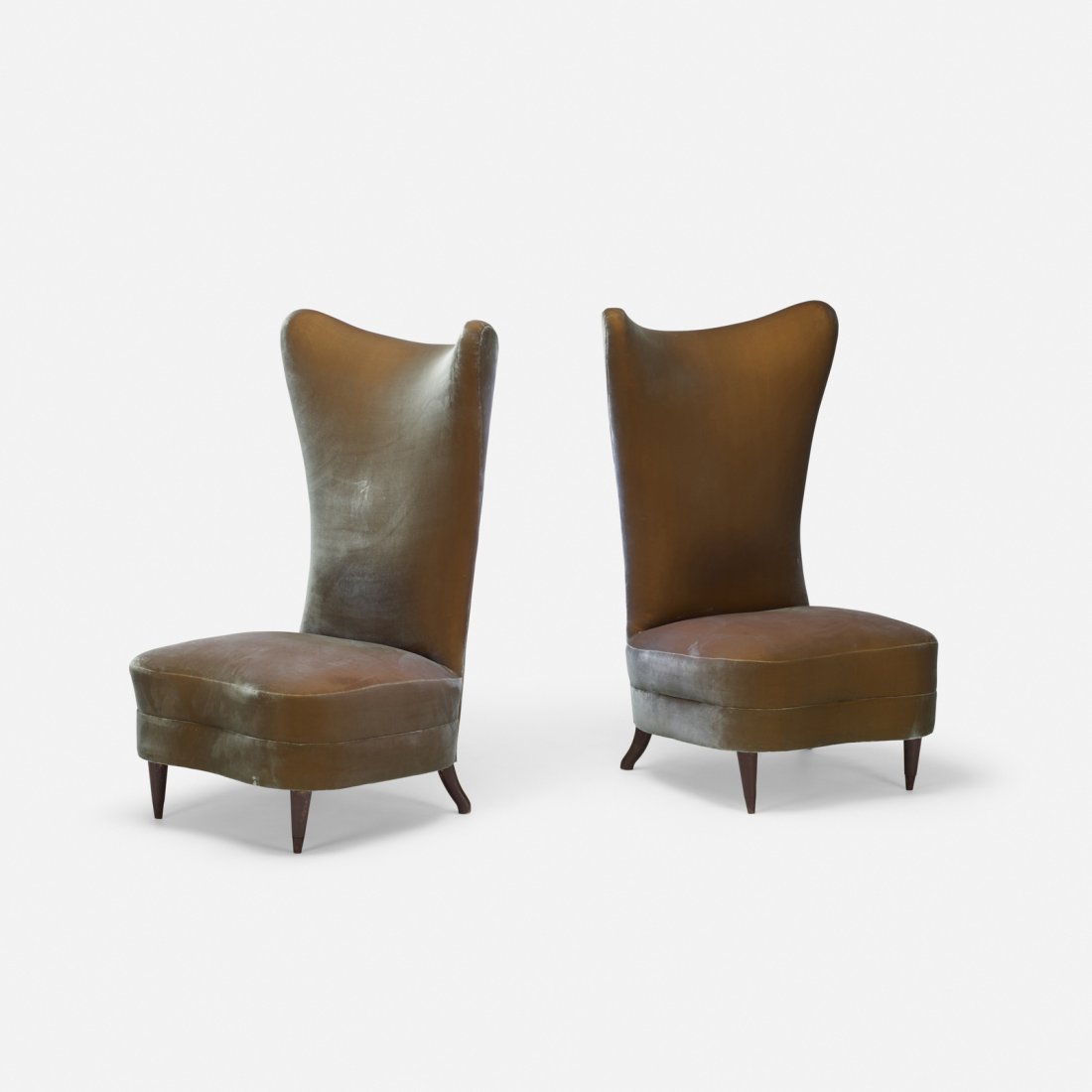 American, slipper chairs, pair (1 of 3)