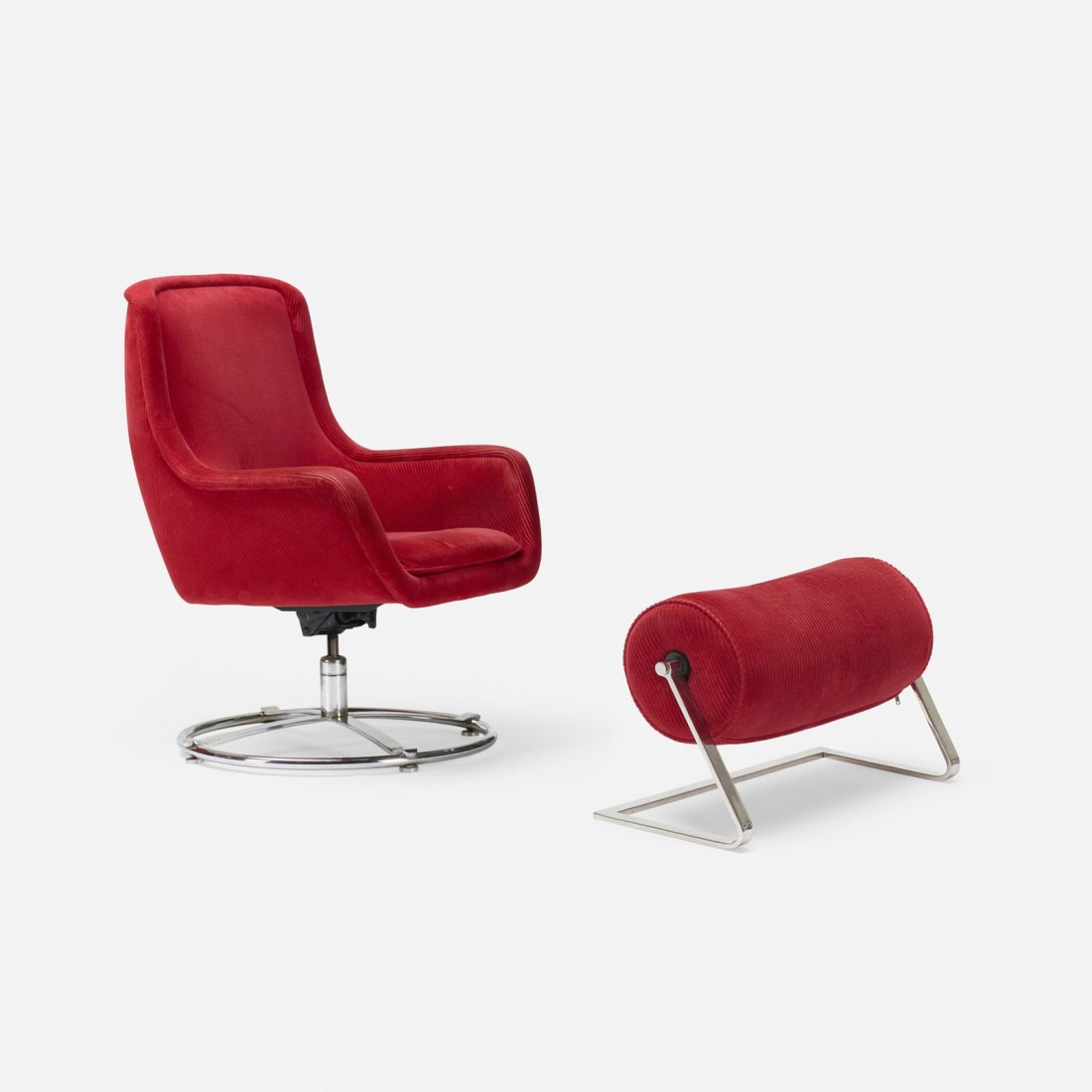 Ward Bennett, lounge chair and ottoman (1 of 1)