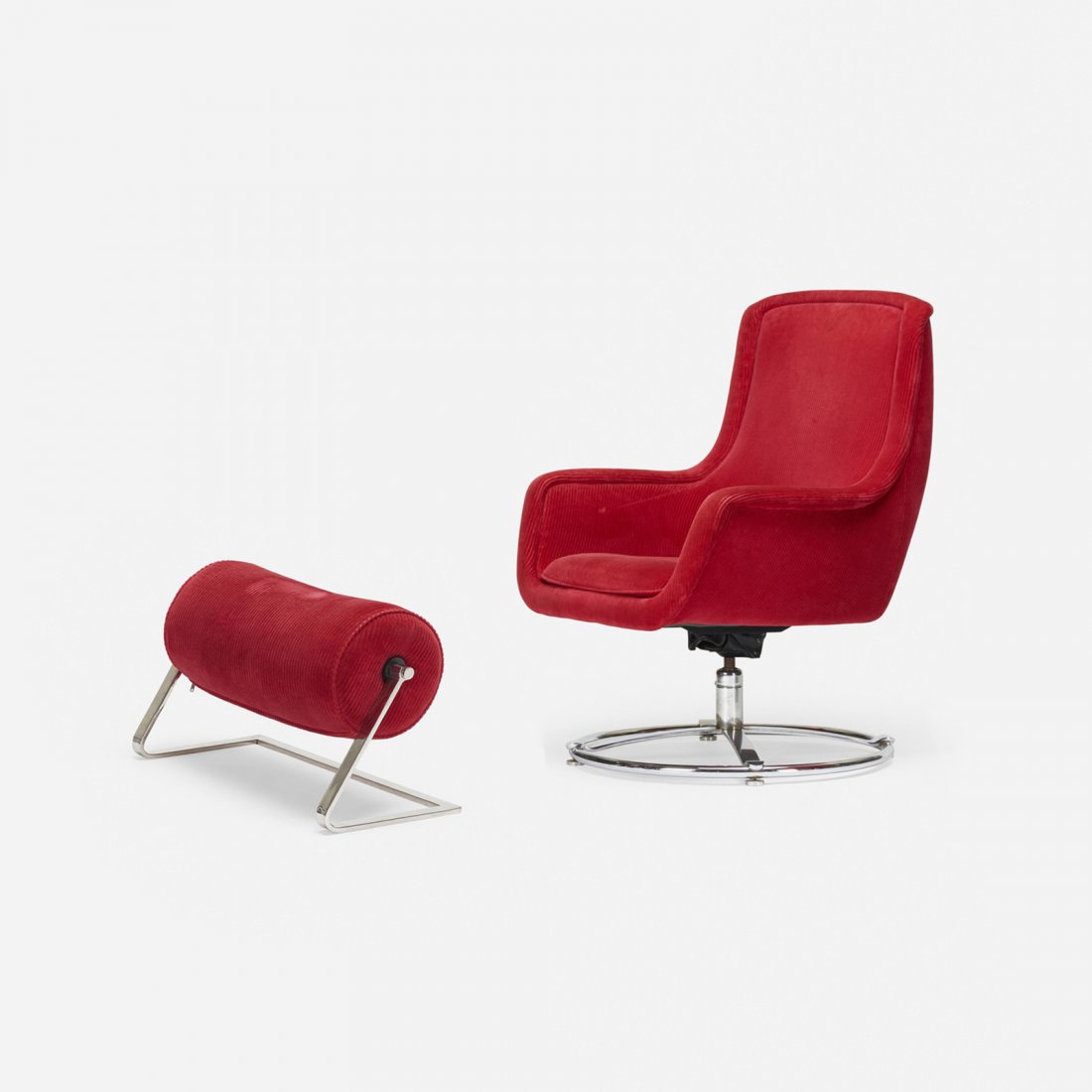 Ward Bennett, lounge chair and ottoman (1 of 1)