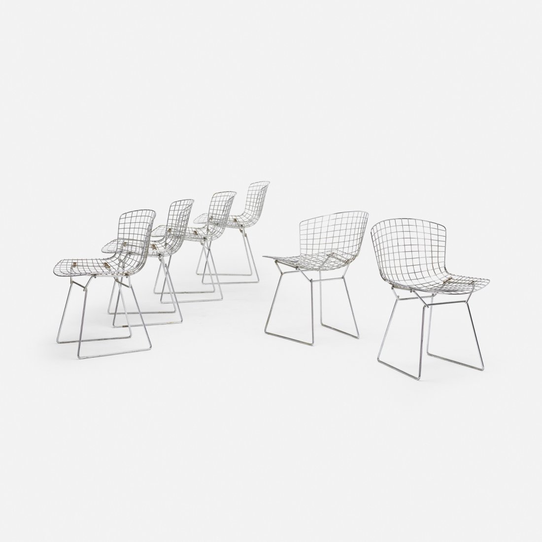Harry Bertoia, dining chairs, set of six (1 of 3)