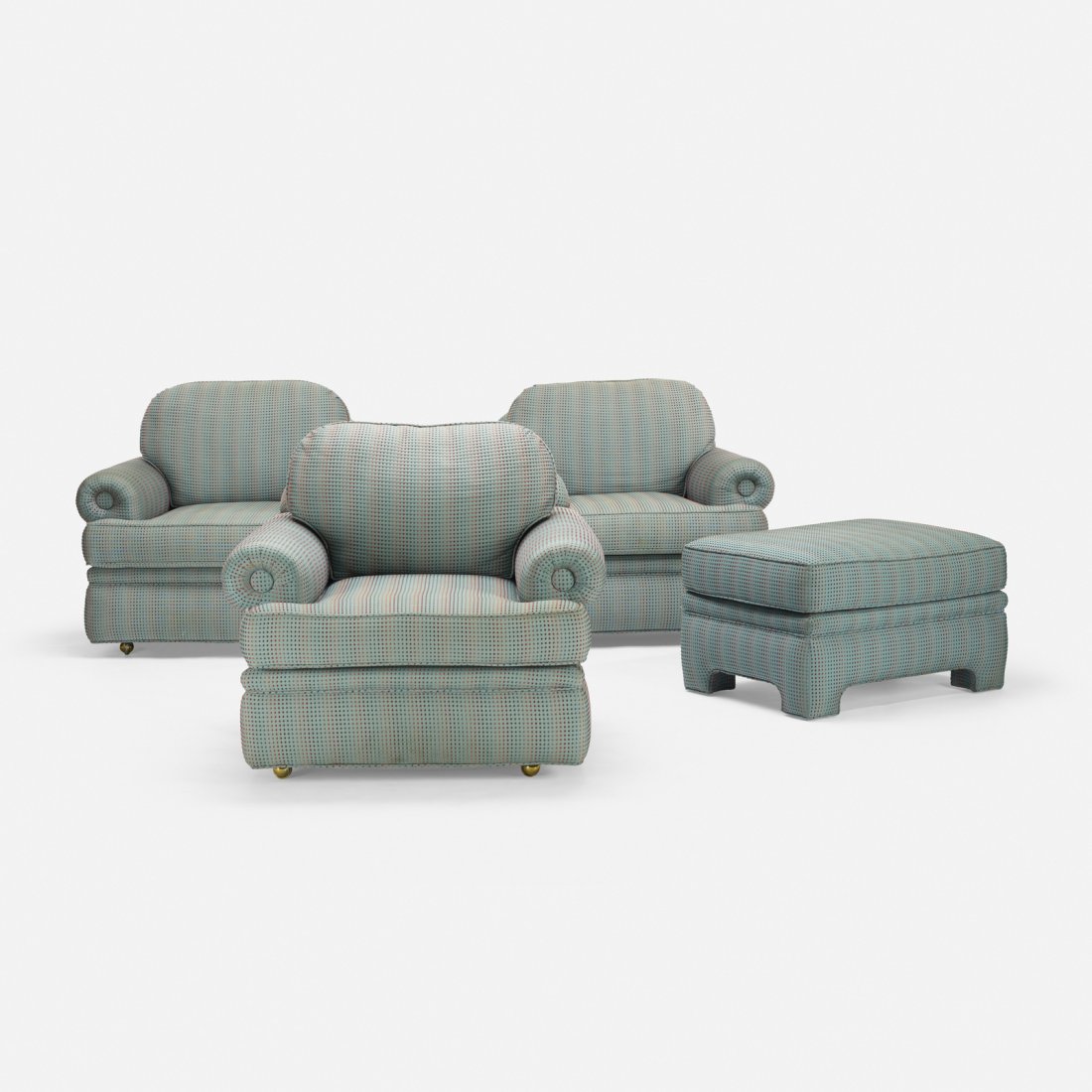 Modern, set of three lounge chairs and ottoman (1 of 1)