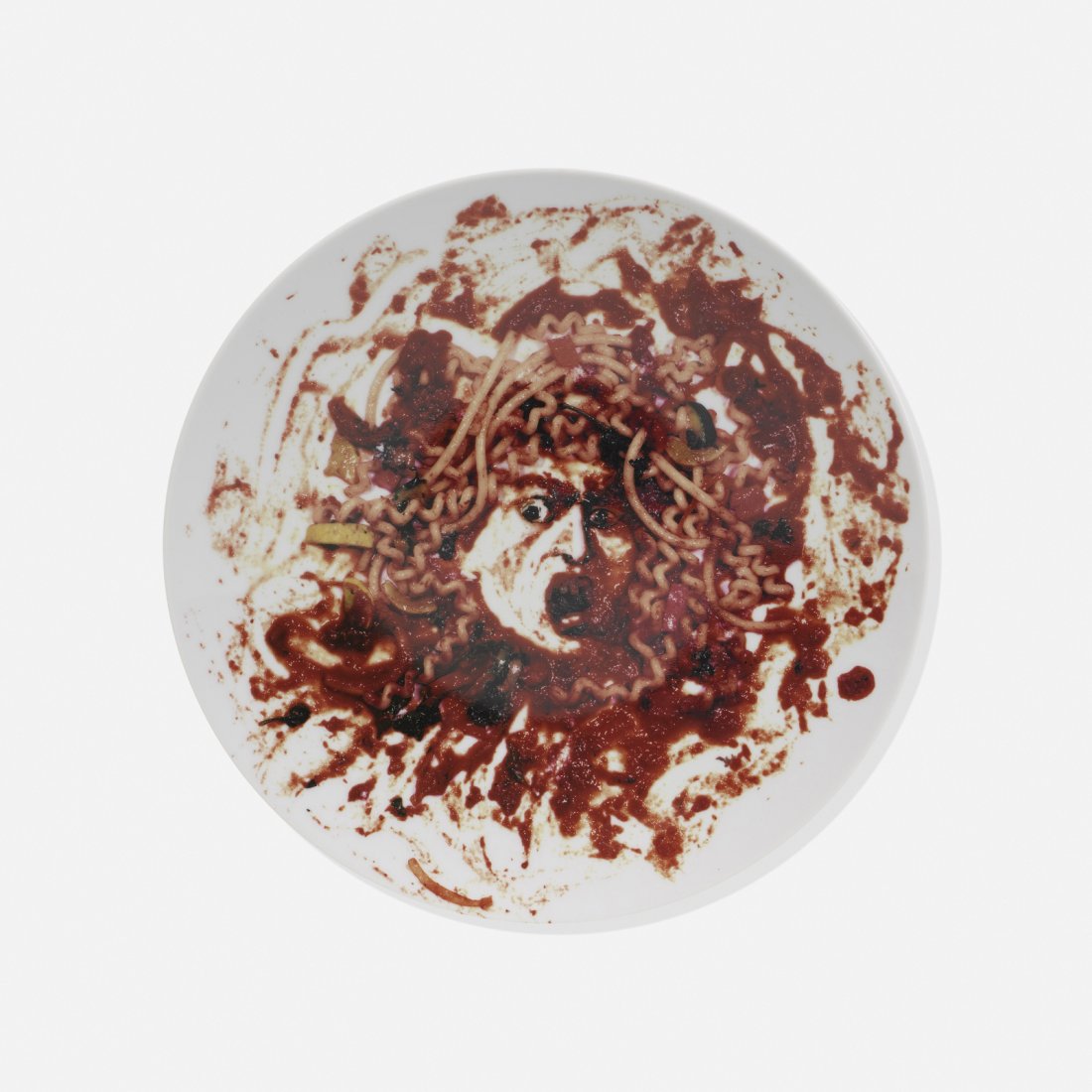 Vik Muniz, Medusa Marinara: Vik Muniz Medusa Marinara Bernardaud LimogesBrazil / France, 1999photographic transfer-printed porcelain1.25 h x 12.5 dia in (3 x 32 cm) Signed with printed manufacturer's mark to undersi