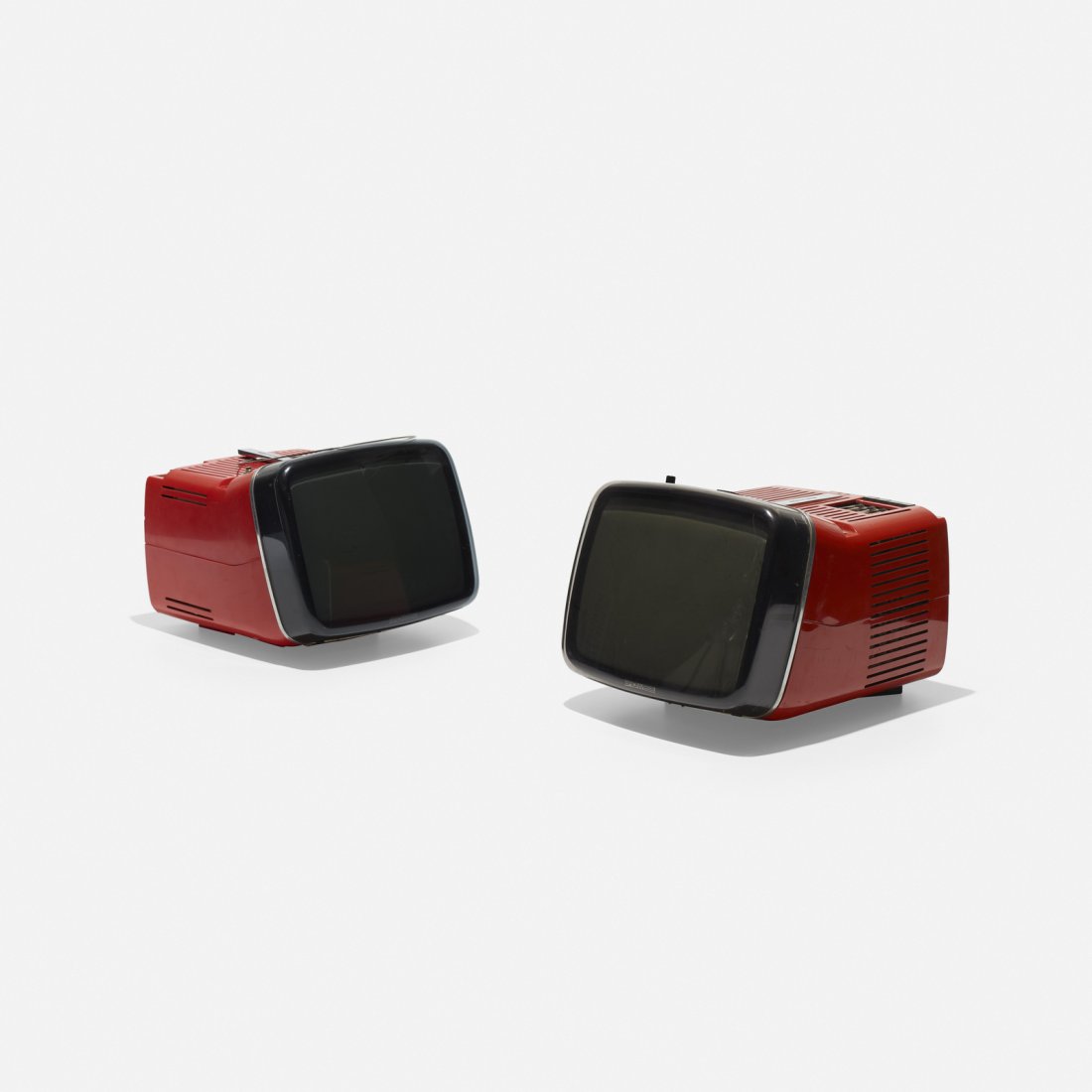 Marco Zanuso & Richard Sapper, Algol televisions, pair: Marco Zanuso and Richard Sapper Algol televisions, pair BrionvegaItaly, 1964plastic, chrome-plated steel10.25 w x 12 d x 9.5 h in (26 x 30 x 24 cm) Signed with molded manufacturer's mark to