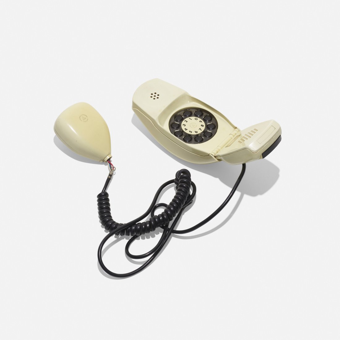 Marco Zanuso and Richard Sapper, Grillo phone: Marco Zanuso and Richard Sapper Grillo phone Siemens Auso SPAItaly, 1966plastic, electronics, rubber3 w x 6.5 d x 2.75 h in (8 x 17 x 7 cm) Signed with cast manufacturer's mark to plug: [Te