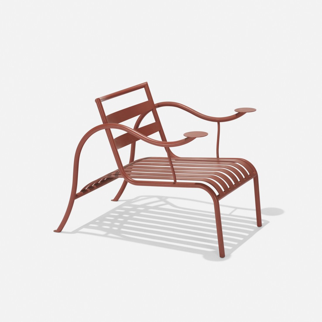 Jasper Morrison, Thinking man's chair: Jasper Morrison Thinking man's chair CappelliniUnited Kingdom / Italy, 1988enameled steel25.25 w x 38 d x 28 h in (64 x 97 x 71 cm) Provenance: Thessaloniki Design Museum,