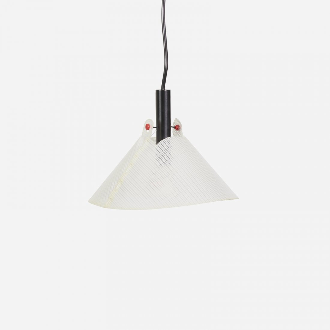 Richard Sapper, Aretusa pendant lamp: Richard Sapper Aretusa pendant lamp ArtemideGermany / Italy, 1986nylon, plastic, enameled steel mesh Signed with decal manufacturer's label to housing: [Artemide Milano Aretusa Made in Italy R Sa