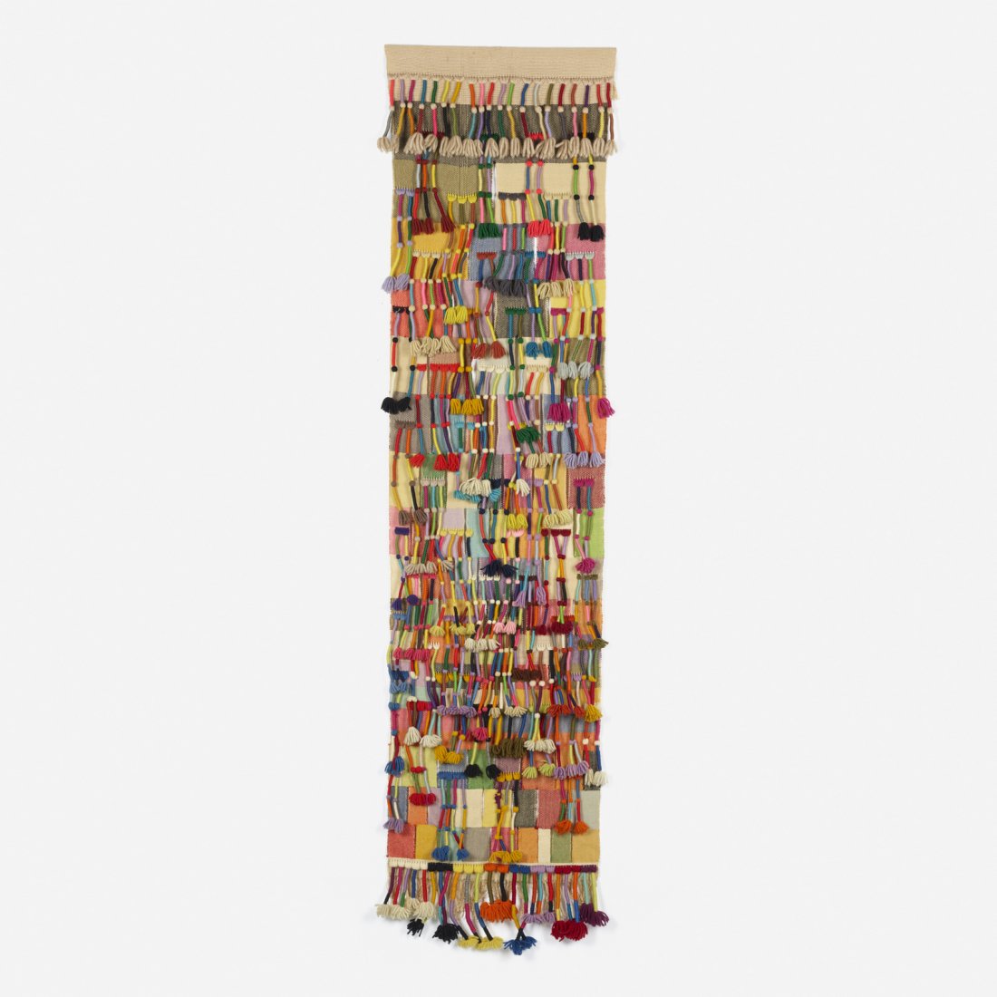 Angelo Testa, Untitled: Angelo Testa Untitled USA, c. 1965woven wool23 w x 1.5 d x 90 h in (58 x 4 x 229 cm) Provenance: Gift of the artist to Daniel and Mary Czubak, Elmhurst, IL