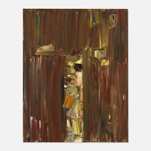 Robert Richenburg, Secret Tumble: Robert Richenburg Secret Tumble 1957 oil on canvas 30 h x 24 w in (76 x 61 cm) Signed and dated to upper edge 'Richenburg 57'. Provenance: Doyle, New York, Modern & Contemporary and European &