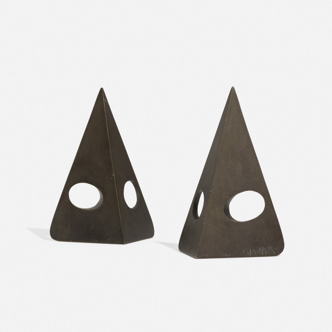 Carl Aubock II, bookends model 4100, pair (1 of 4)