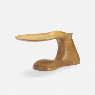 Stewart Paul, coffee table: Stewart Paul coffee table USA, 1975carved and laminated maple50 w x 22.25 d x 22 h in (127 x 57 x 56 cm) Carved signature and date to underside: [SP 75]. Provenance: Wrigh