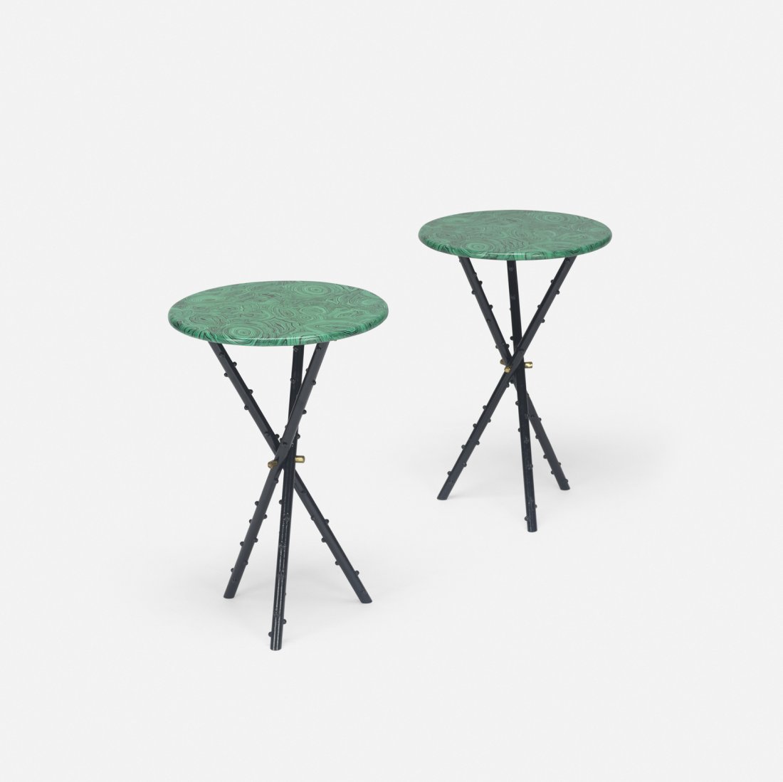Piero Fornasetti, Malachite occasional tables, pair (1 of 3)