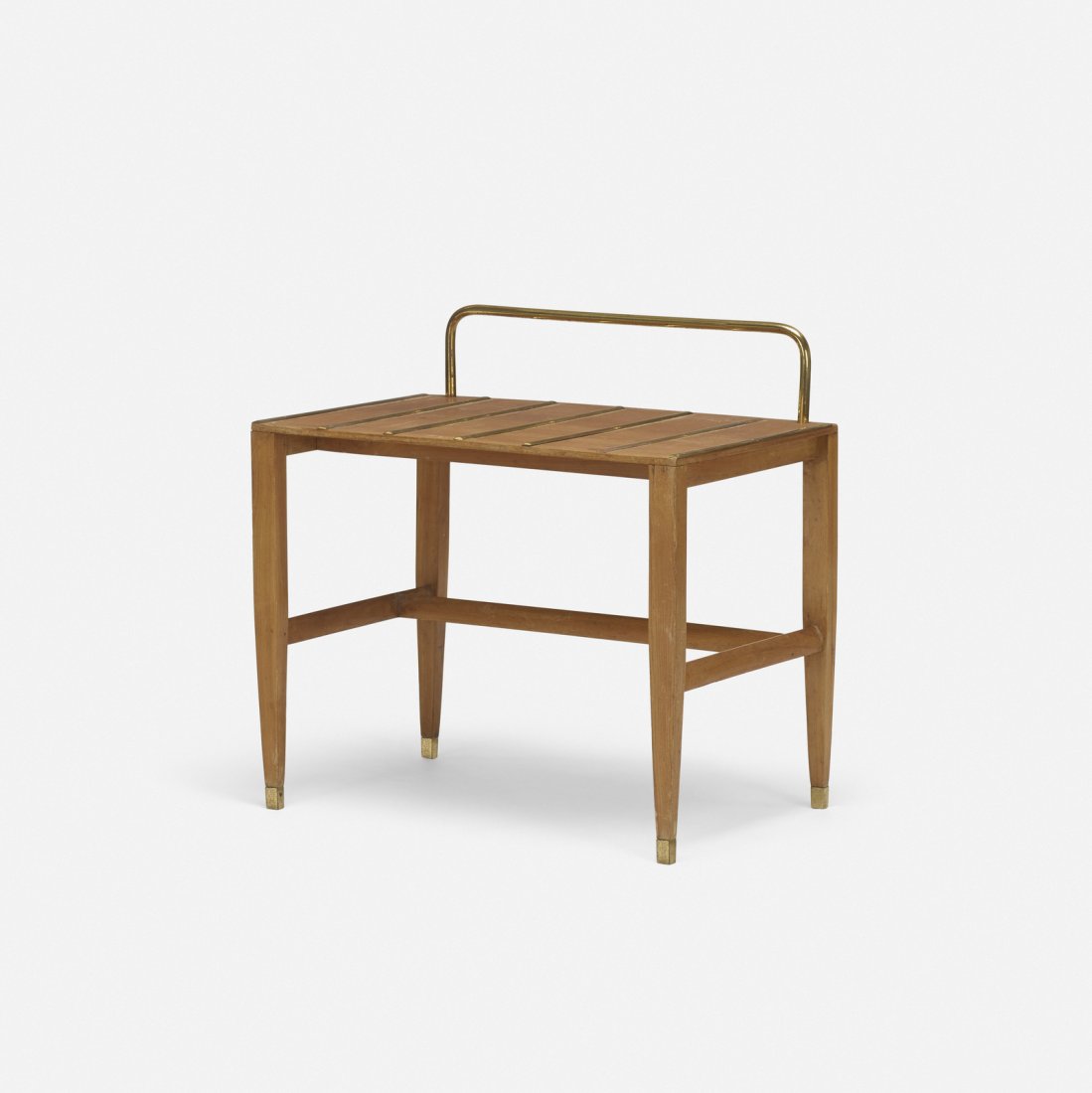 Gio Ponti, stand from the Royal Hotel, Naples: Gio Ponti stand from the Royal Hotel, Naples Giordano ChiesaItaly, 1953ash, brass25.5 w x 16.5 d x 25.5 h in (65 x 42 x 65 cm) Provenance: The Royal Hotel, Naples | Private