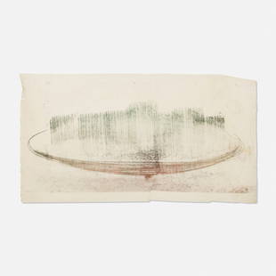 Harry Bertoia, Untitled, study, Standard Oil commission: Harry Bertoia Untitled (study for the Standard Oil commission) USA, c. 1974monotype on rice paper13 h x 24 w in (33 x 61 cm) Provenance: Gift from the artist to Edward Durell Sto