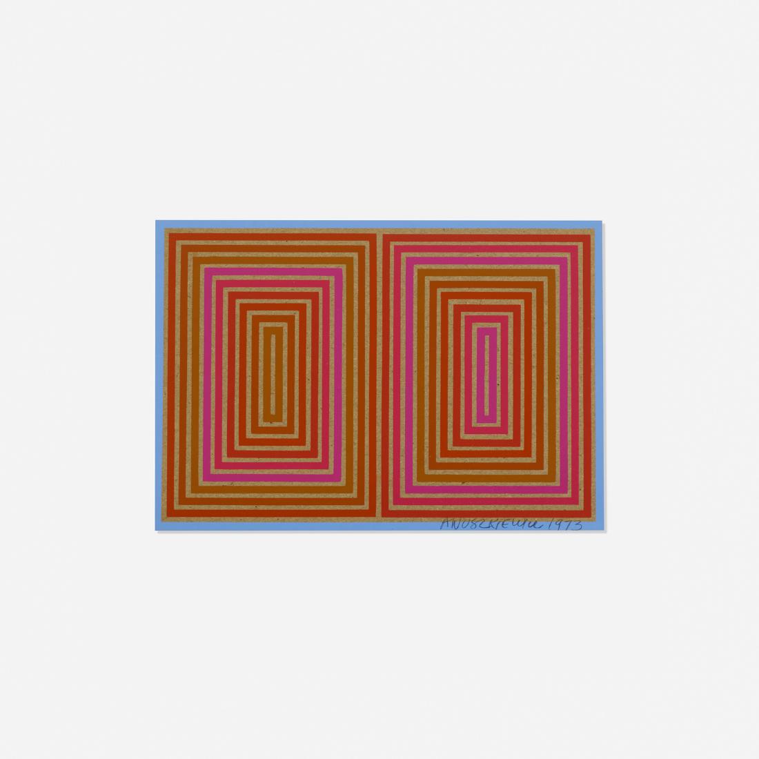 Richard Anuszkiewicz, Untitled (Annual Edition): Richard Anuszkiewicz Untitled (Annual Edition) 1973screenprint on masonite5.5 h x 8 w in (14 x 20 cm) In 1963 Richard Anuszkiewicz was invited to create the holiday card for the Museum of Modern