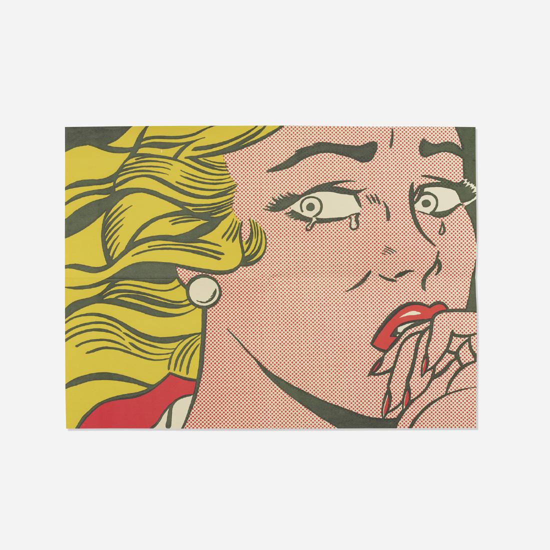 Roy Lichtenstein, Crying Girl (mailer): Roy Lichtenstein Crying Girl (mailer) 1963offset lithograph on wove paper16.75 h x 23 w in (43 x 58 cm) This print is from the unknown edition size printed by Colorcraft, New York and published b
